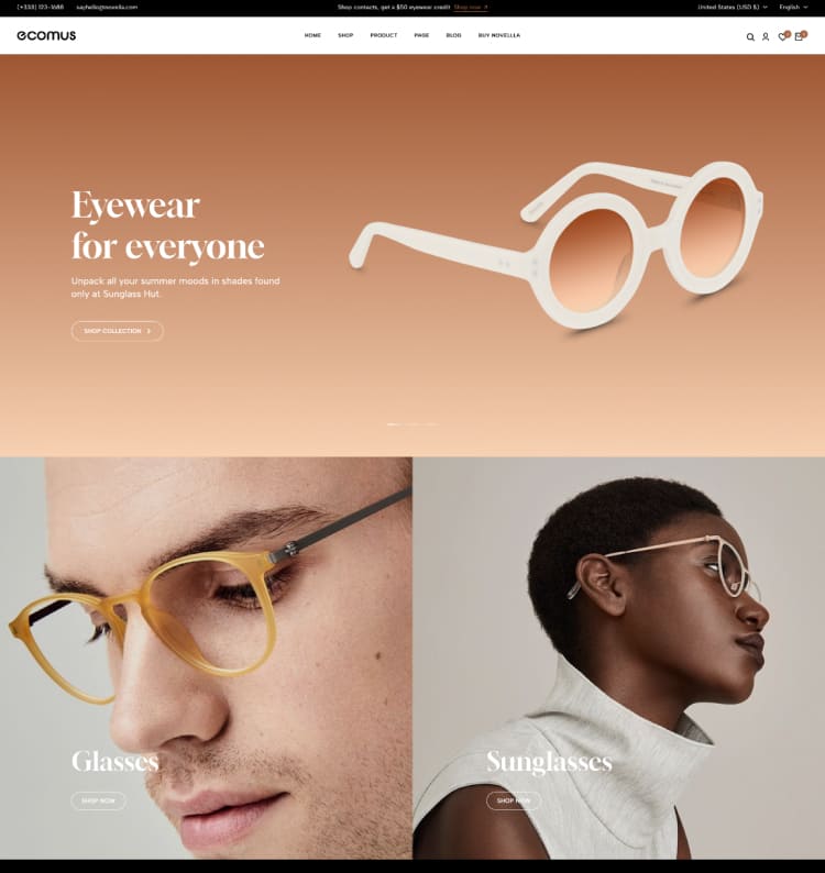 Sunglasses template